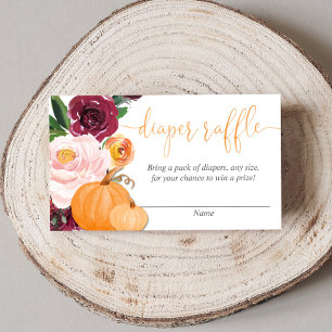 Cartão De Informações Placas de fralda de bolachas de burgundy floral
