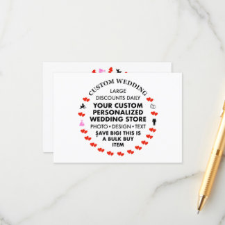 Cartão De Informações Placas de gabinete de casamento personalizadas 10 