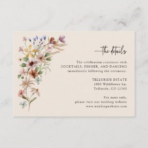 Cartão De Informações Placas de gabinete de detalhes do Vintage Boho