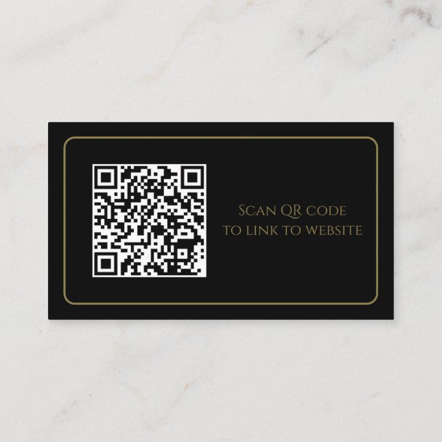 Cartão De Informações Placas de gabinete Douradas e pretas elegantes (Verso)