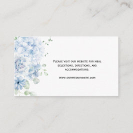 Cartão De Informações Placas de gabinete floral azuis e brancas