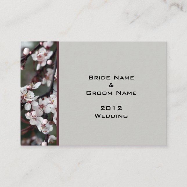 Cartão De Informações Placas detalhadas de recepção de casamento. (Frente)