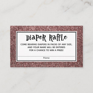 Cartão De Informações Placas Raffel Fralda Chá de fraldas brilhante Dour