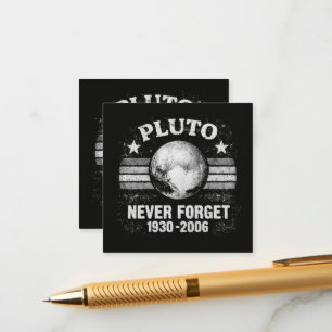 Cartão De Informações Plutão Nunca Esqueça