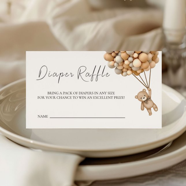 Cartão De Informações Podemos Aguardar O Bilhete Do Balão De Ursinho Raf (Criador carregado)