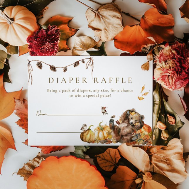 Cartão De Informações Podemos Esperar A Fralda Da Floresta Chá de fralda (Criador carregado)