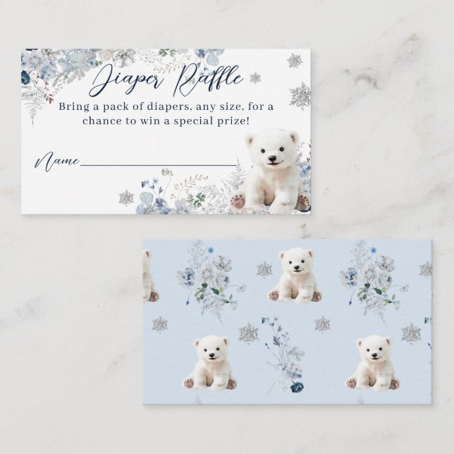 Cartão De Informações Podemos Esperar A Fralda Do Urso De Inverno (Frente/Verso)