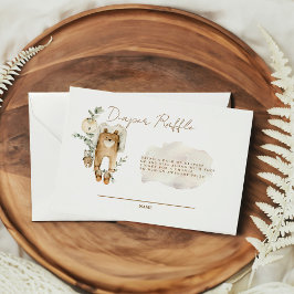 Cartão De Informações Podemos Esperar Boho Fralda Raffle Enclosure