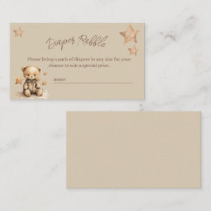 Cartão De Informações Podemos Esperar Chá de fraldas Fralda Raffle