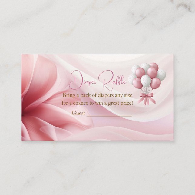 Cartão De Informações Podemos Esperar Chá de fraldas Rosa (Frente)