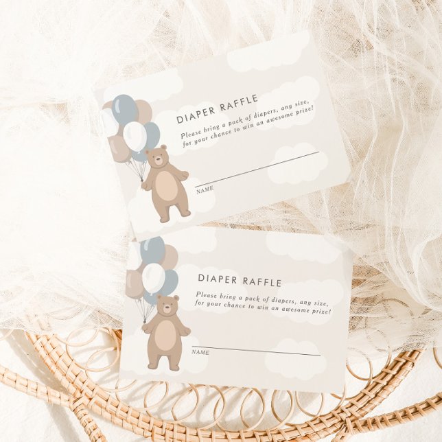 Cartão De Informações Podemos Esperar. | Fralda neutra de Chá de Raffle (Criador carregado)