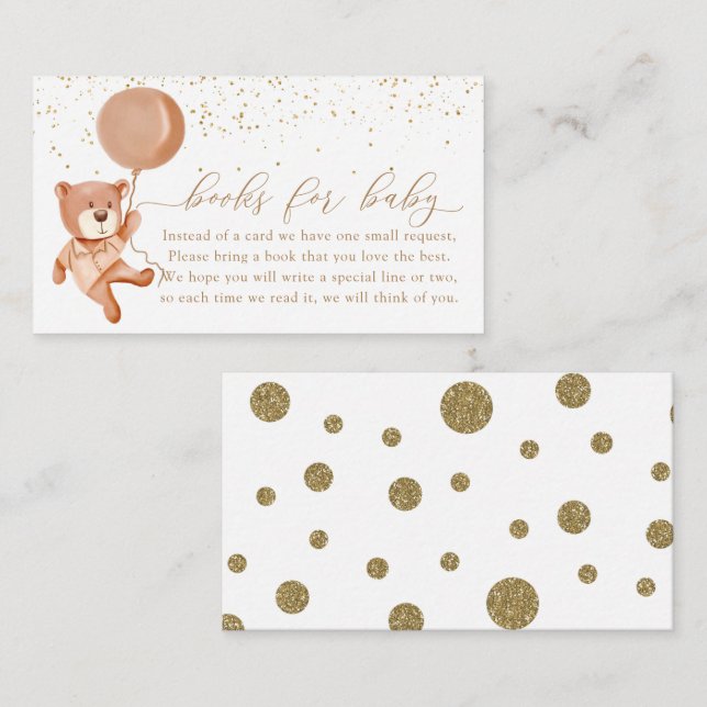 Cartão De Informações Podemos Esperar Livros Castanhos para Bebê (Frente/Verso)