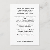 Poema "Eu me importo"