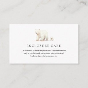 Cartão De Informações Polar Bear Mãe e Cub Enclosure Card