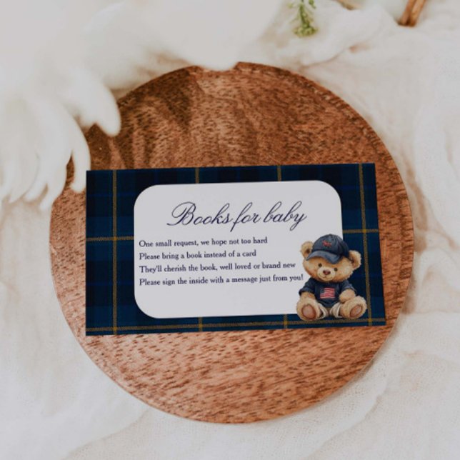 Cartão De Informações Polo Bear Baby Shower Books For Baby (Criador carregado)