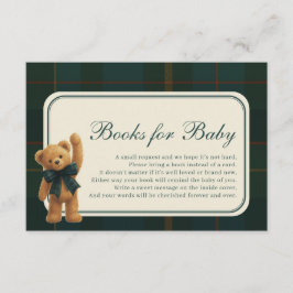 Cartão De Informações Polo Heritage Teddy Bear Books for Baby Boy
