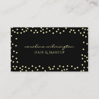 Pontos brilhantes Dourados na Boutique Preta