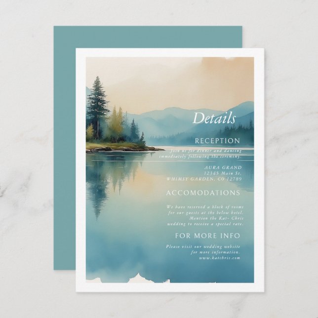 Cartão De Informações Pormenores Clínicos de Pinheiros e Lakeside (Frente/Verso)