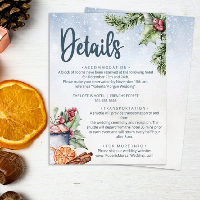 Cartão De Informações Pormenores do Casamento Neves com Cacau Quente de  (Criador carregado)