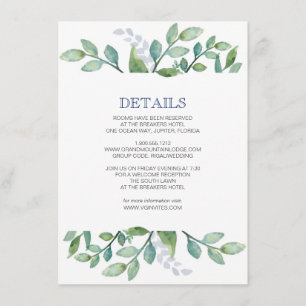 Cartão De Informações Pormenores do Conjunto Verde de Placas