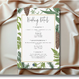 Cartão De Informações Pormenores sobre Casamento de Moldes Rustic Winter