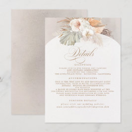 Cartão De Informações Pormenores sobre Casamento de Pastel Suave Elegant