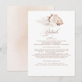Cartão De Informações Pormenores sobre Casamento de Pastel Suave Elegant