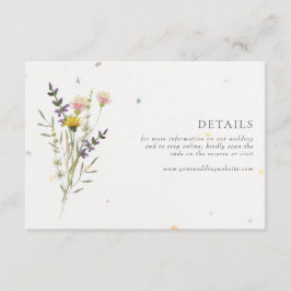 Cartão De Informações Pormenores sobre Casamento do Código QR do Jardim