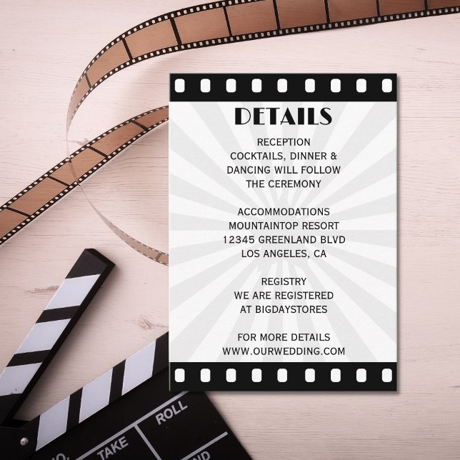 Cartão De Informações Poster de Filme Fita Negra E Casamento Branco (Criador carregado)