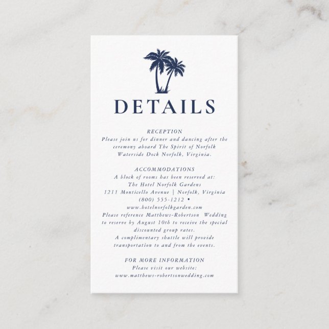 Cartão De Informações Praia da Palmeira Detalhes Navais do Enclosure Azu (Frente)