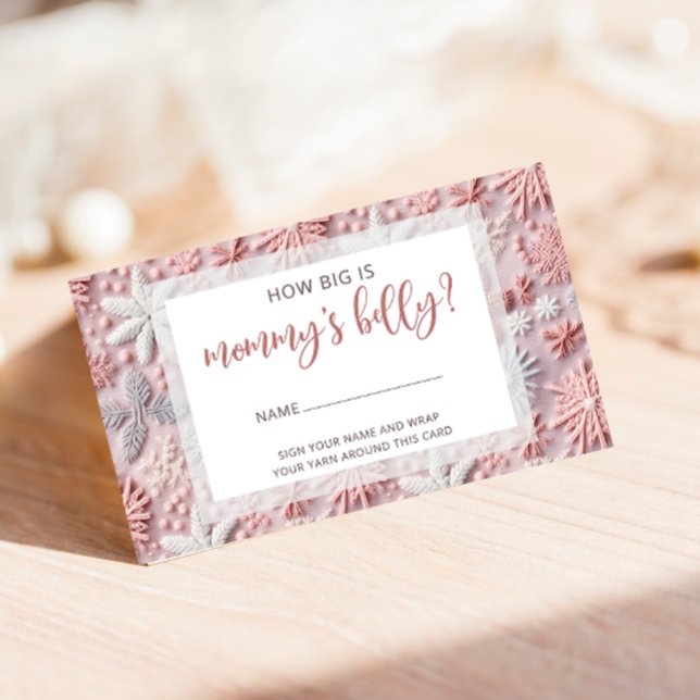 Cartão De Informações Prata Rosa Naboca Quão Grande é A Cintura de Mamãe (Criador carregado)