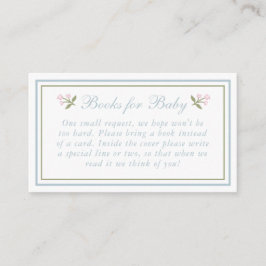 Cartão De Informações Preppy Bow Floral Diaper Raffle Enclosure Card