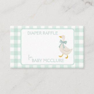 Cartão De Informações Preppy Goose Baby Shower Diaper Raffle