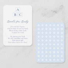 Cartão De Informações Preppy Nursery Bloqueia Livros Para Chá De Bebê
