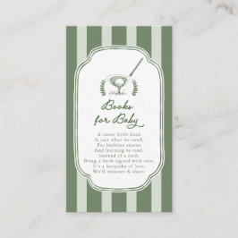 Cartão De Informações Preppy Stripe New to the Club Books for Baby