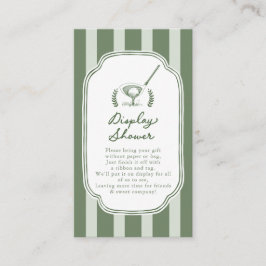 Cartão De Informações Preppy Stripe New to the Club Display Shower Card