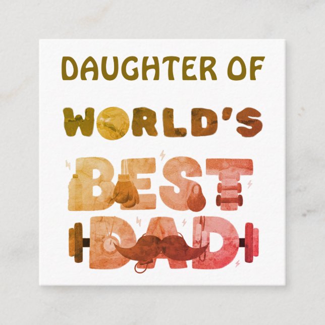 Cartão De Informações Presente de Nome Personalizado para Filho ou Filha (Frente)