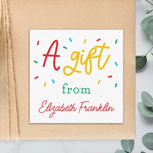 Cartão De Informações Presente do Rainbow Sprinkles da Família Personali (Criador carregado)