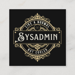 Cartão De Informações Presente para trabalho de Sysadmin - Negócios de S