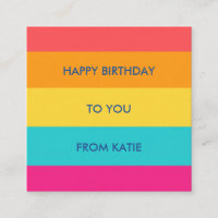 Presente Personalizado de Aniversário com Listras
