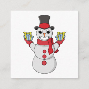 Cartão De Informações Presentes de Snowman