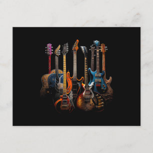 Cartão De Informações Presentes guitarristas guitarras