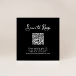 Cartão De Informações Preto-branco e doce | RSVP com código QR<br><div class="desc">Essas placas de inserção simples e na moda, escuras e negras são uma maneira fácil para seus convidados responderem ao seu evento. Você pode incluir seu próprio código QR, assim como seu site de casamento para que seus convidados tenham uma maneira simples de responder. Esses cartões de cervejas de casamento...</div>