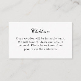 Cartão De Informações Preto e Branco Tradicional Sem Filhos Inserir Plac