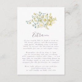 Cartão De Informações Primavera Boho Wildflower Pampas Wedding