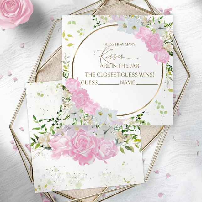 Cartão De Informações Primavera De Flor Selvagem Adivinha Quantos Cartõe (Criador carregado)