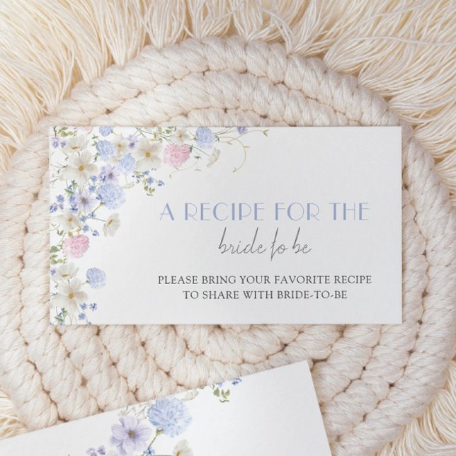 Cartão De Informações Primavera Wildflower Chá de panela Compartilha Uma (Criador carregado)