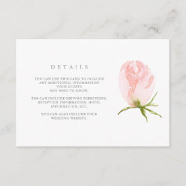 Cartão De Informações Primavera Wreath | Detalhes do Casamento Floral de