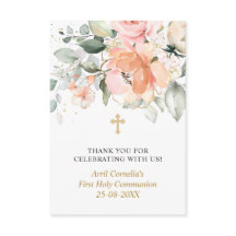 Primeira Comunhão Floral Agradecimento