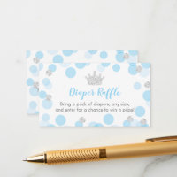 Prince Blue & Silver Chá de fraldas Fralda Raffle